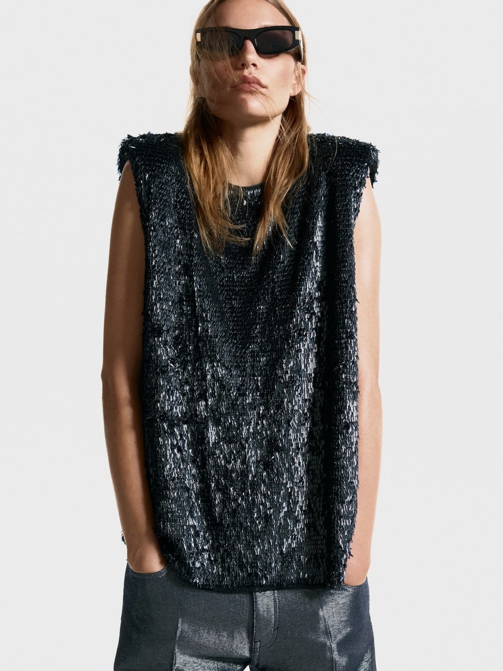 H&M edition Sequin Party Top - Sleeveless